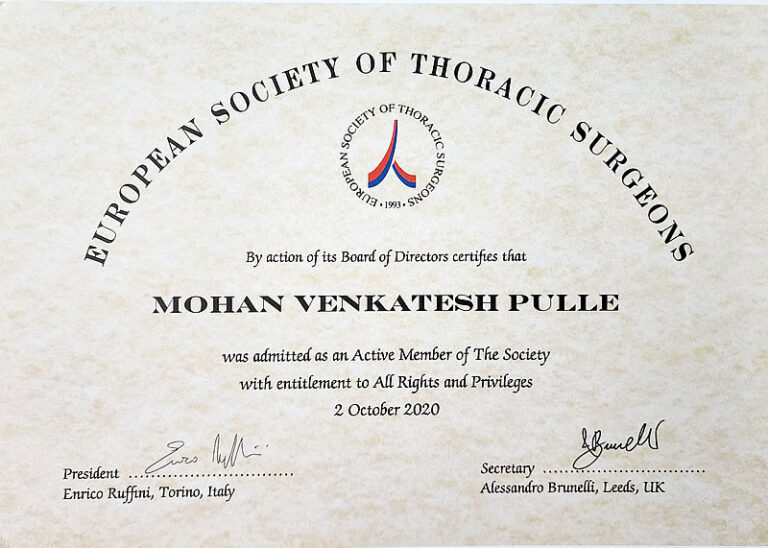 European Society of Thoracic Sergeons