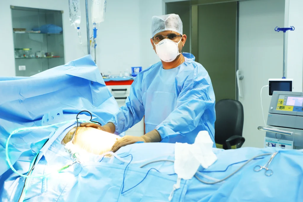 Dr Mohan Venkatesh Pulle operating